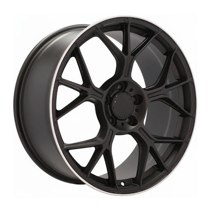 MB21 20x8.5 5x112 +35 66.6 Matte Black Machined Tip
