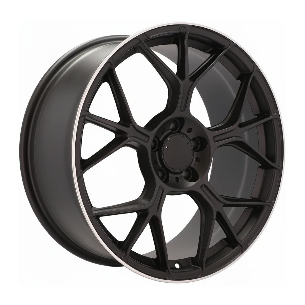MB21 20x9.5 5x112 +38 66.6 Matte Black Machined Tip