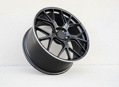 MB21 19x9.5 5x112 +38 66.6 Matte Black Machined Tip