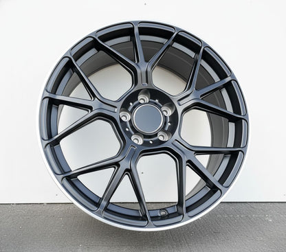 MB21 19x9.5 5x112 +38 66.6 Matte Black Machined Tip
