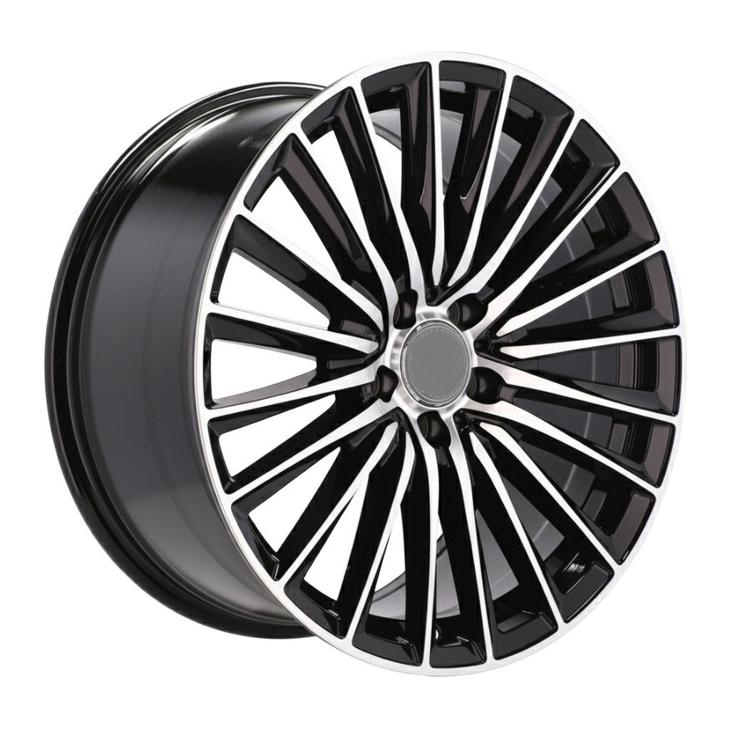 MB23 20x9.5 5x112 +38 66.6 Black Machined Face