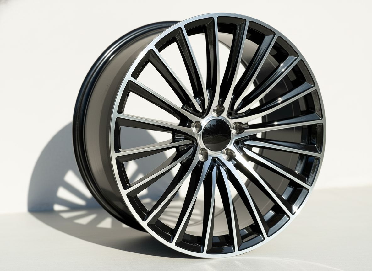 MB23 20x9.5 5x112 +38 66.6 Black Machined Face