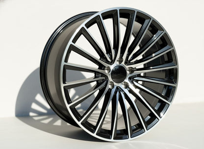 MB23 20x9.5 5x112 +38 66.6 Black Machined Face