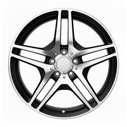 MB3 19x8.5 5x112 +35 66.6 Black Machined Face