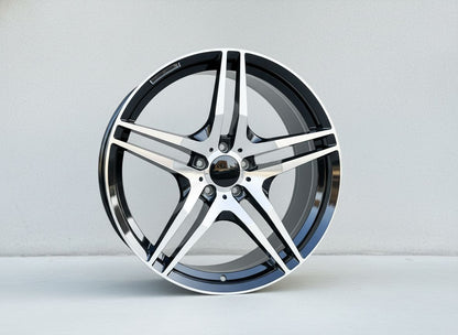 MB3 20x8.5 5x112 +35 66.6 Black Machined Face