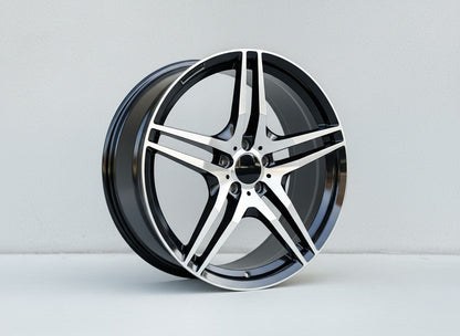 MB3 20x8.5 5x112 +35 66.6 Black Machined Face