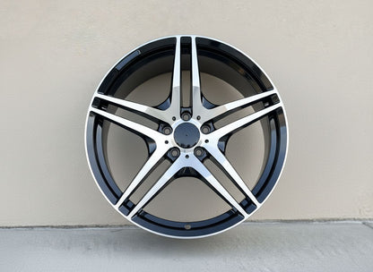 MB3 20x9.5 5x112 +38 66.6 Black Machined Face