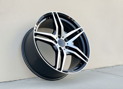 MB3 19x9.5 5x112 +38 66.6 Black Machined Face