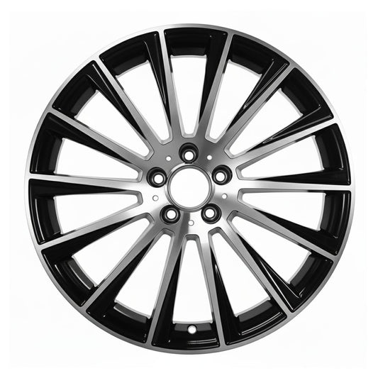 MB4 20x9.5 5x112 +43 66.6 Black Machined Face