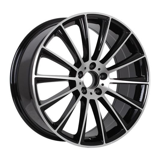 MB4 20x9.5 5x112 +38 66.6 Black Machined Face