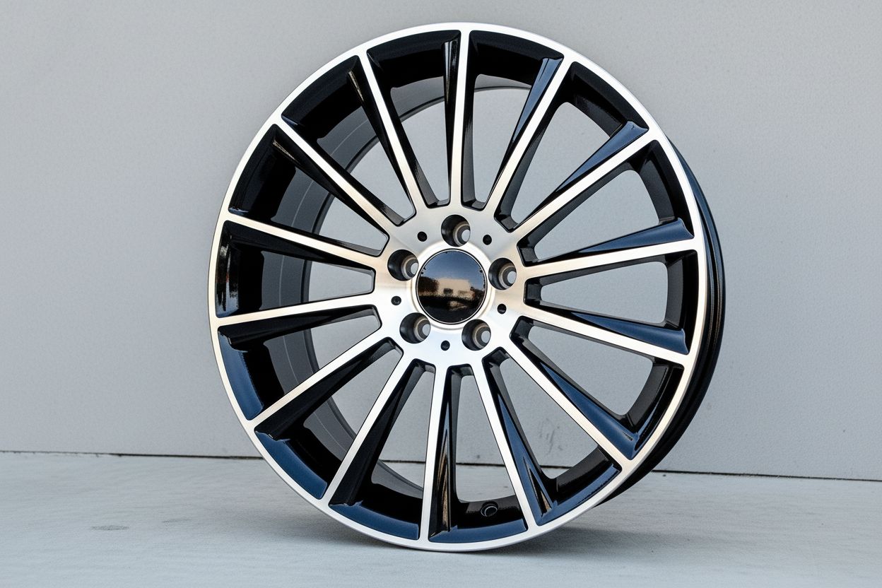 MB4 19x9.5 5x112 +38 66.6 Black Machined Face