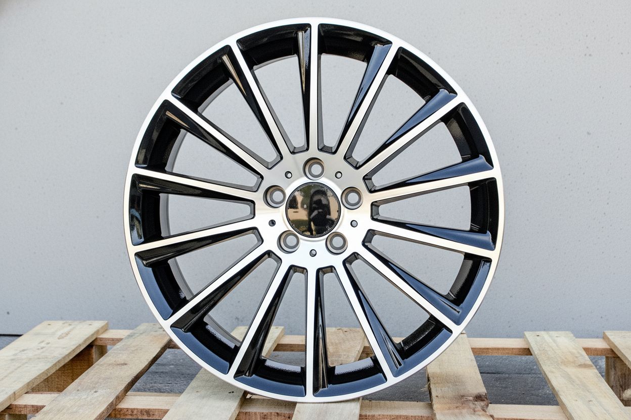 MB4 19x8.5 5x112 +42 66.6 Black Machined Face
