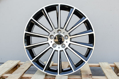 MB4 19x8.5 5x112 +42 66.6 Black Machined Face