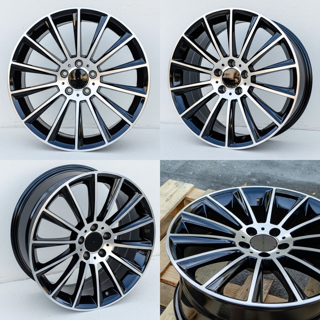 MB4 18x8.5 5x112 +35 66.6 Black Machined Face