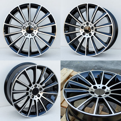 MB4 18x8.5 5x112 +35 66.6 Black Machined Face