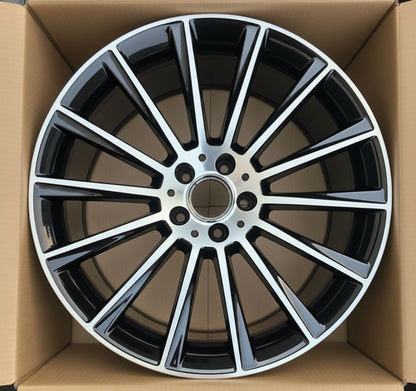 MB4 20x9.5 5x112 +38 66.6 Black Machined Face