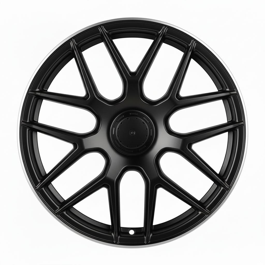 MB8 19x8.5 5x112 +35 66.6 Matte Black Machined Tip