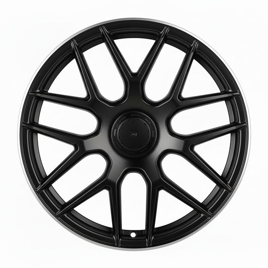 MB8 19x8.5 5x112 +35 66.6 Matte Black Machined Tip
