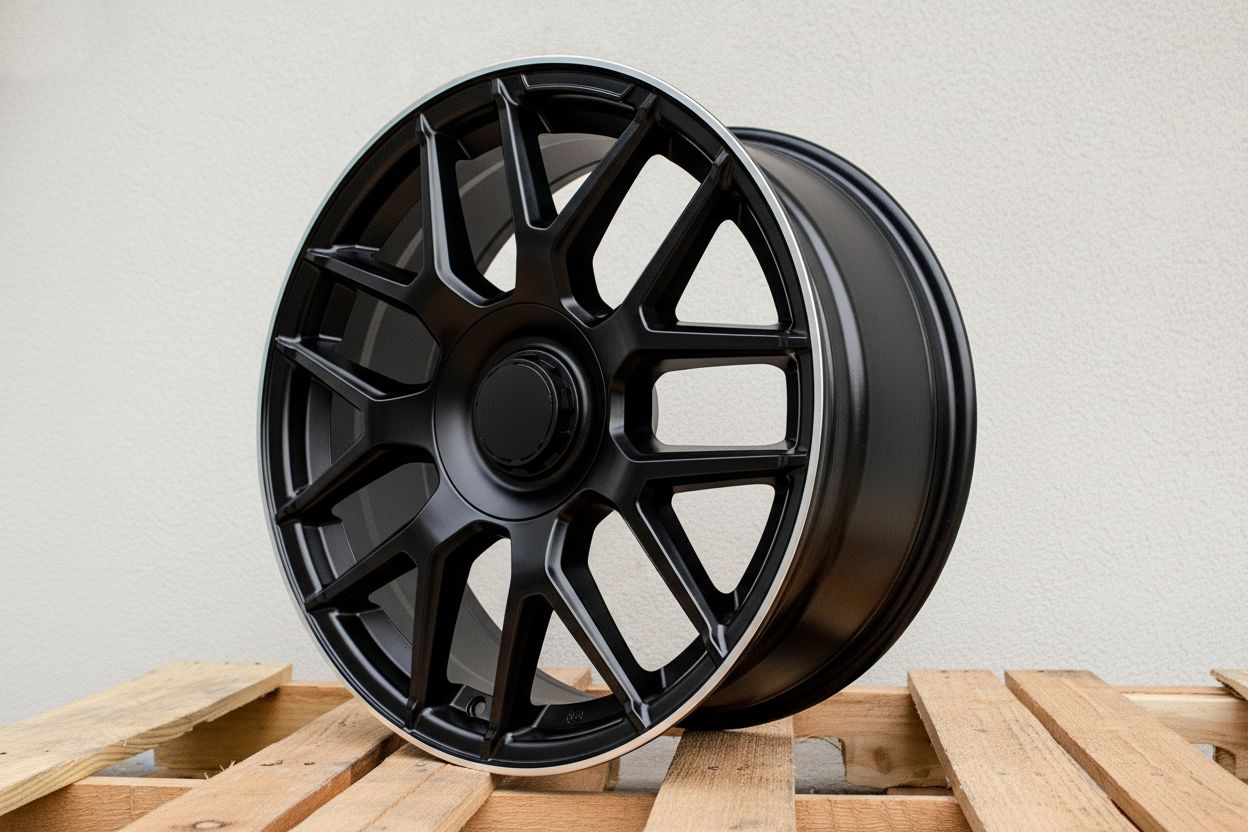 MB8 19x8.5 5x112 +35 66.6 Matte Black Machined Tip