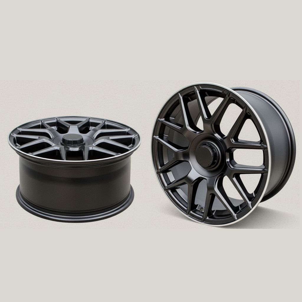 MB8 19x8.5 5x112 +35 66.6 Matte Black Machined Tip