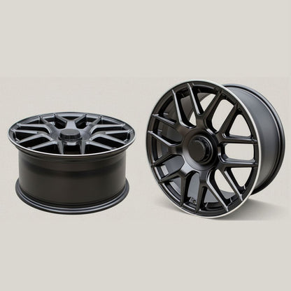 MB8 19x8.5 5x112 +35 66.6 Matte Black Machined Tip