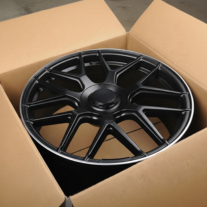 MB8 19x8.5 5x112 +35 66.6 Matte Black Machined Tip
