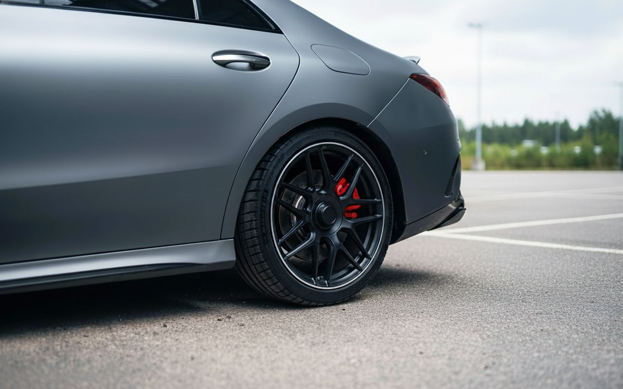 MB8 19x8.5 5x112 +35 66.6 Matte Black Machined Tip