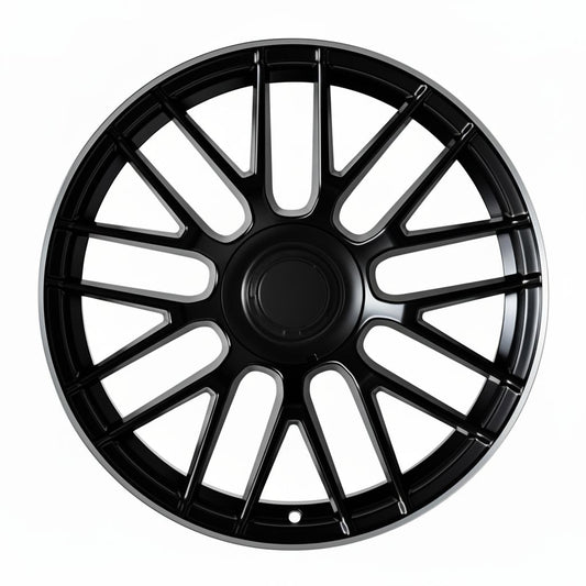 MB8-V2 19x9.5 5x112 +45 66.6 Matte Black Machined Tip