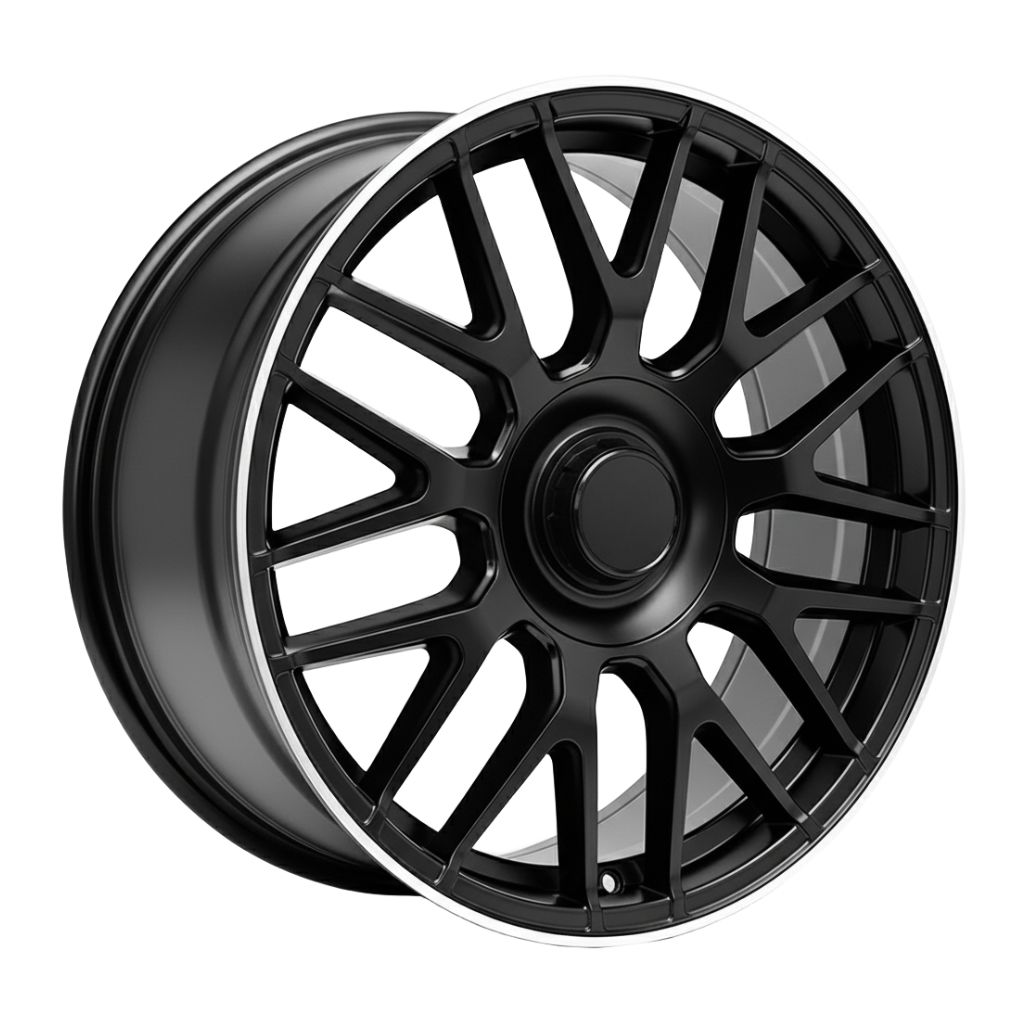 MB8-V2 18x9 5x112 +35 66.6 Matte Black Machined Tip