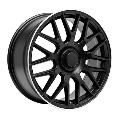MB8-V2 19x9.5 5x112 +35 66.6 Matte Black Machined Tip