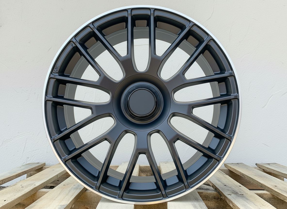 MB8-V2 18x8 5x112 +35 66.6 Matte Black Machined Tip