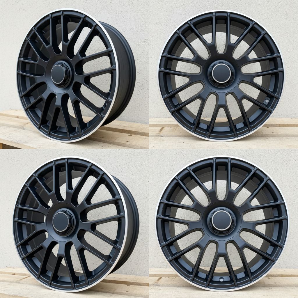 MB8-V2 18x8 5x112 +35 66.6 Matte Black Machined Tip