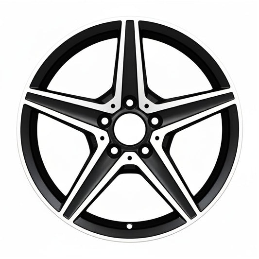 MB9 18x8 5x112 +42 66.6 Gloss Black Machined Face