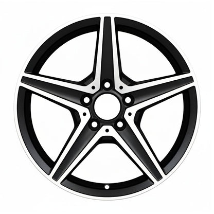 MB9 19x8.5 5x112 +42 66.6 Gloss Black Machined Face