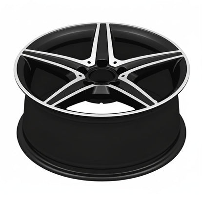 MB9 19x8.5 5x112 +40 66.6 Gloss Black Machined Face