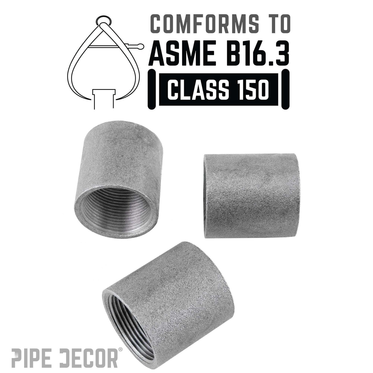 1 1/2 in. Black Merchant Coupling