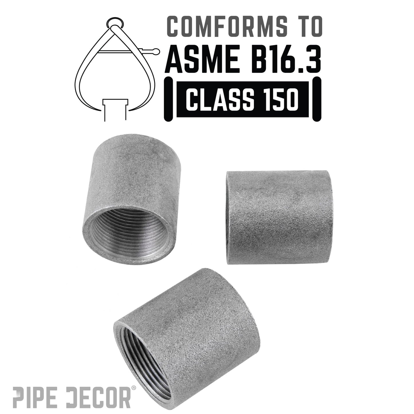 2 in. Black Merchant Coupling