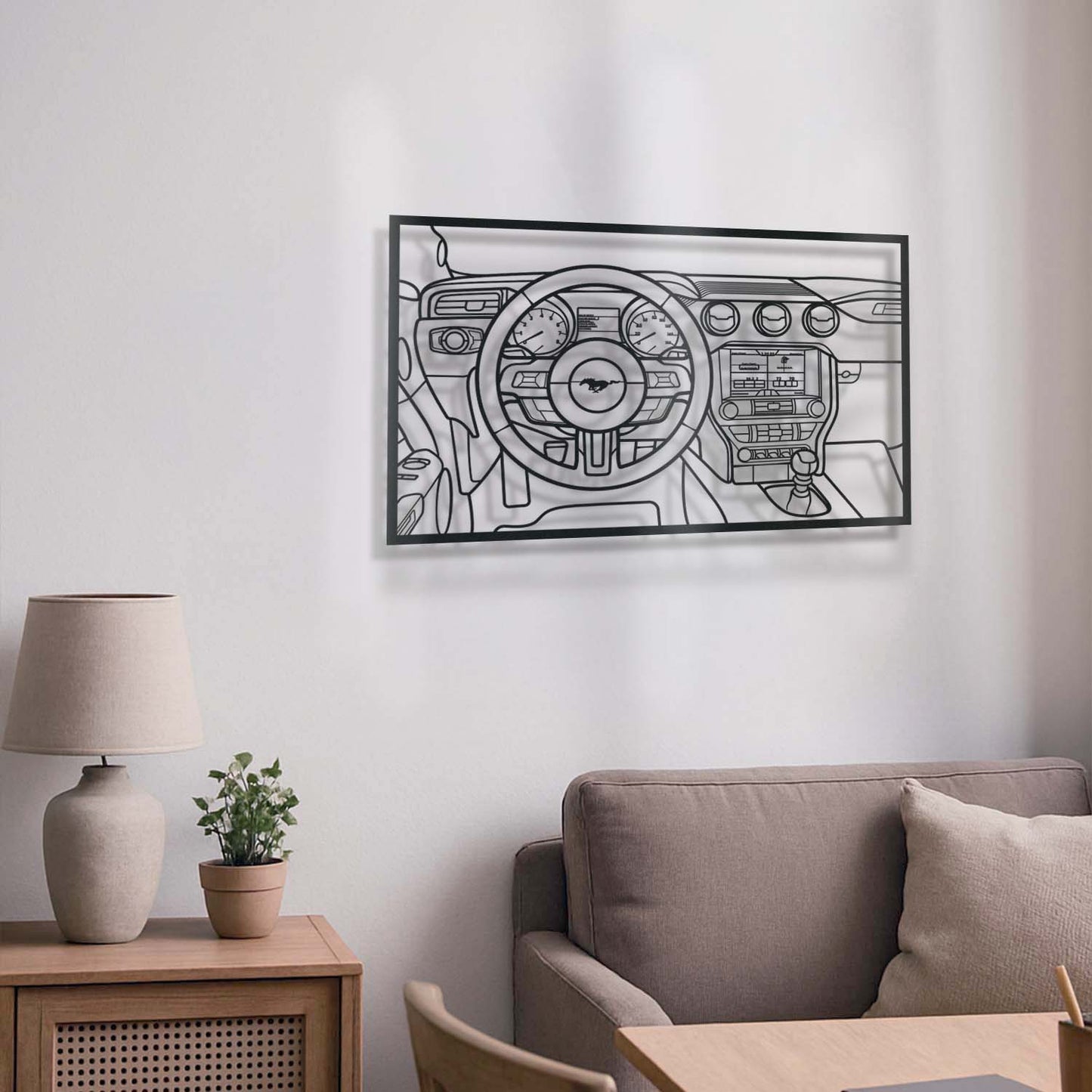 Mustang GT S550 Driver's Cockpit Metal Frame Wall Art - MT1471