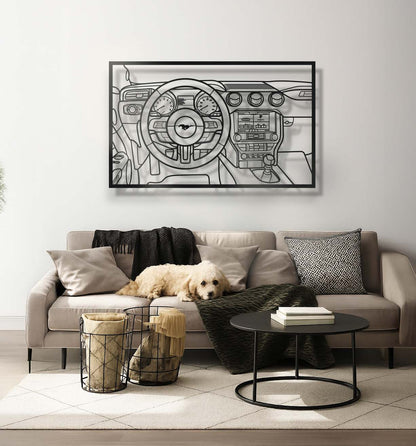 Mustang GT S550 Driver's Cockpit Metal Frame Wall Art - MT1471