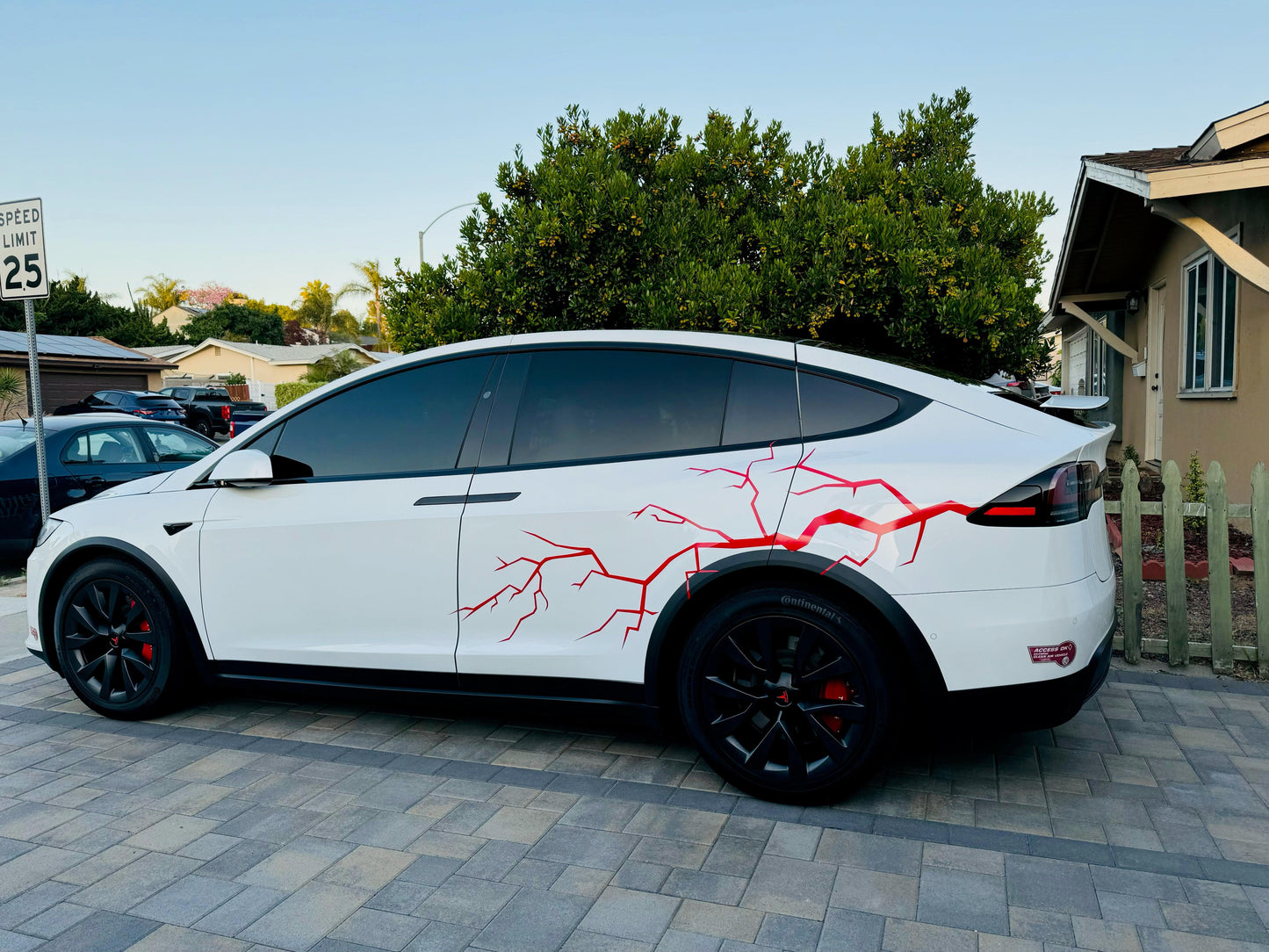 Lightning Bolt Car Decal. #6572