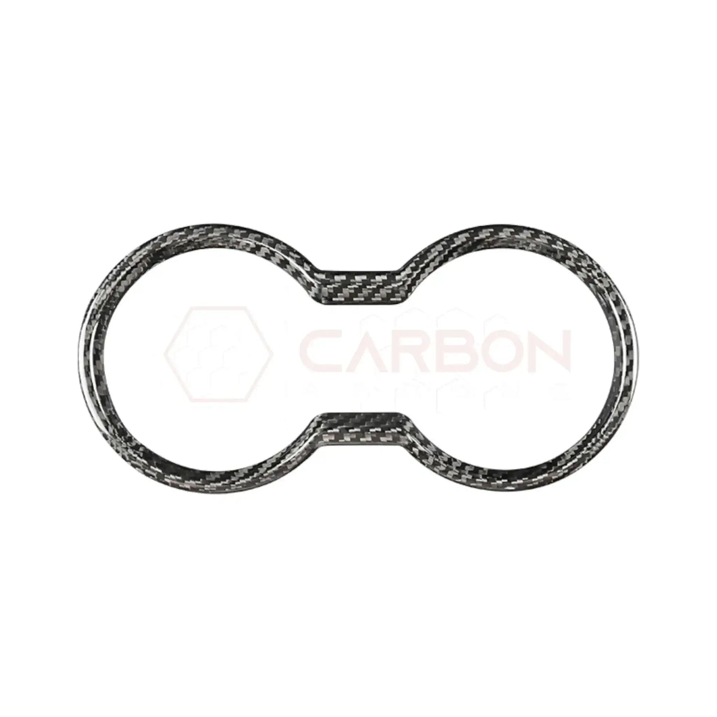 Real Carbon Fiber Cup Holder Trim Cover for 2024+ Ford Mustang