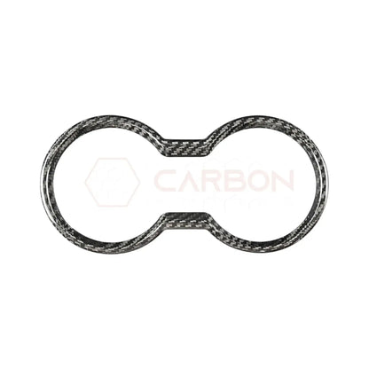 Real Carbon Fiber Cup Holder Trim Cover for 2024+ Ford Mustang