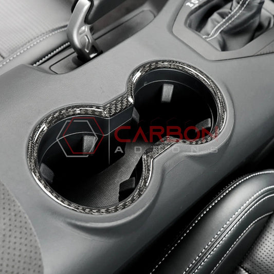 2024+ S650 Mustang Hard Carbon Fiber Cup Holder Trim Cover