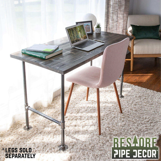 RESTORE Boulder Black Solid Wood Desk Tabletop