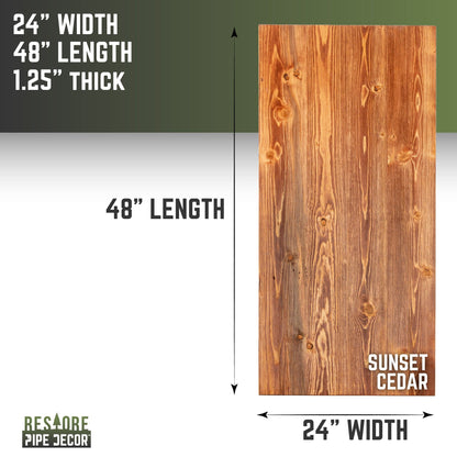 RESTORE Sunset Cedar Solid Wood Desk Tabletop