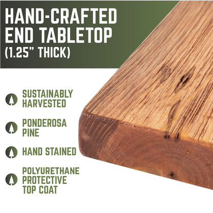 RESTORE Sunset Cedar Solid Wood End Tabletop