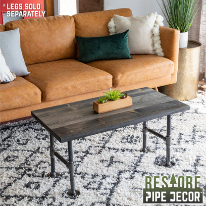 RESTORE Boulder Black Solid Wood Coffee Tabletop