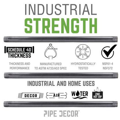 1 1/4 in. x 11 in. Galvanized Pipe