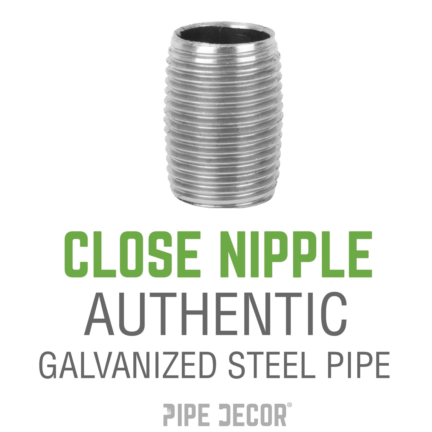 1/2 in. x Close Galvanized Steel Nipple