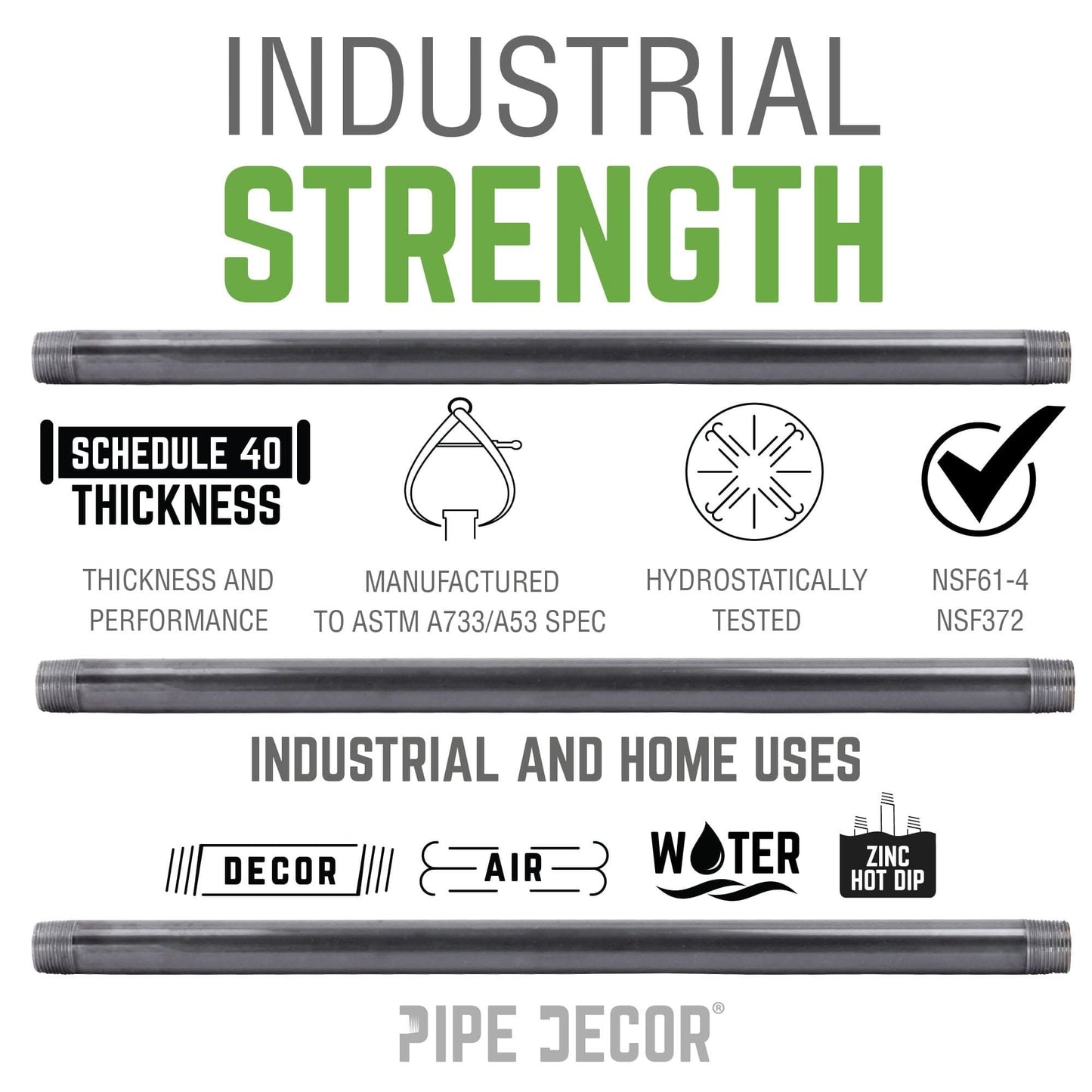 1 in. x 4 in. Galvanized Steel Nipple